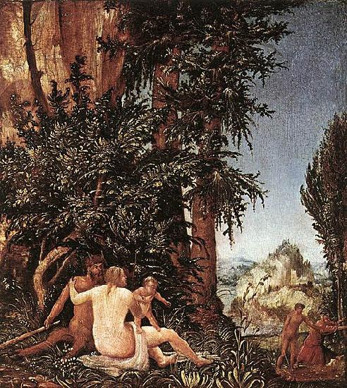 Albrecht Altdorfer Landscape with Satyr Family Spain oil painting art